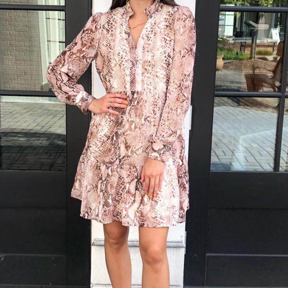 Karlie Mika snakeskin print dress